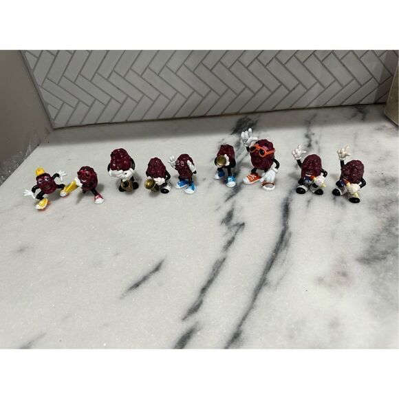 Vintage California Raisin Figures 80s 90s Sax Boombox Guitar Sunglasses 2" to 3" - Picture 1 of 12